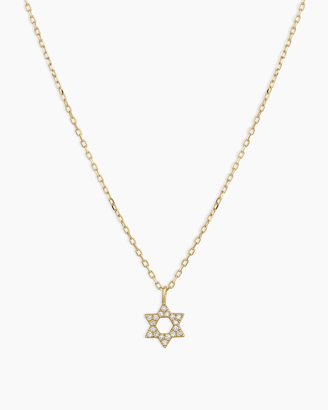 Diamond Star Of David Necklace || option::14K Solid Gold