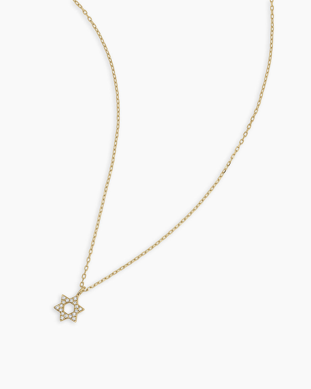 Diamond Star Of David Necklace || option::14K Solid Gold