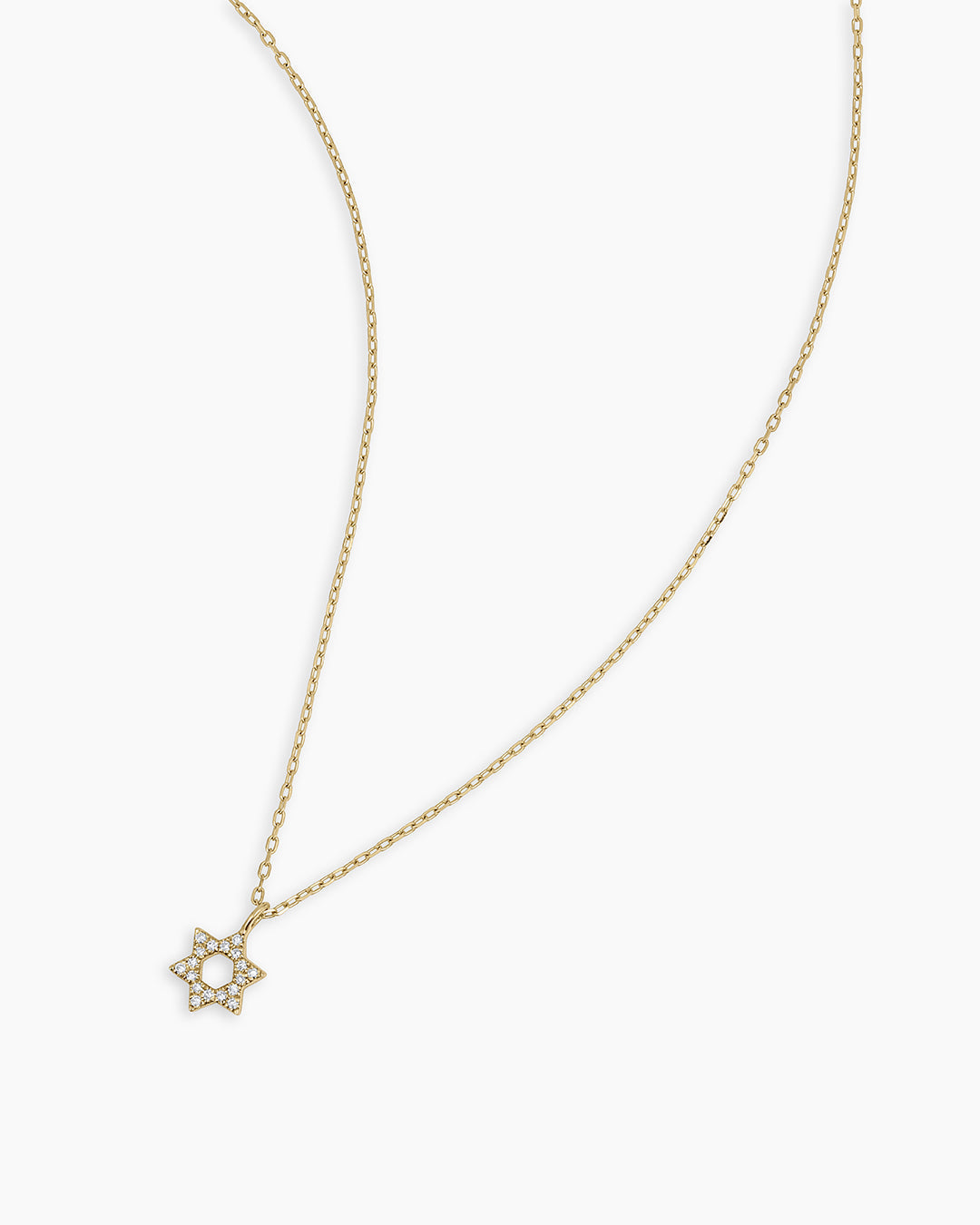 Diamond Star Of David Necklace || option::14K Solid Gold