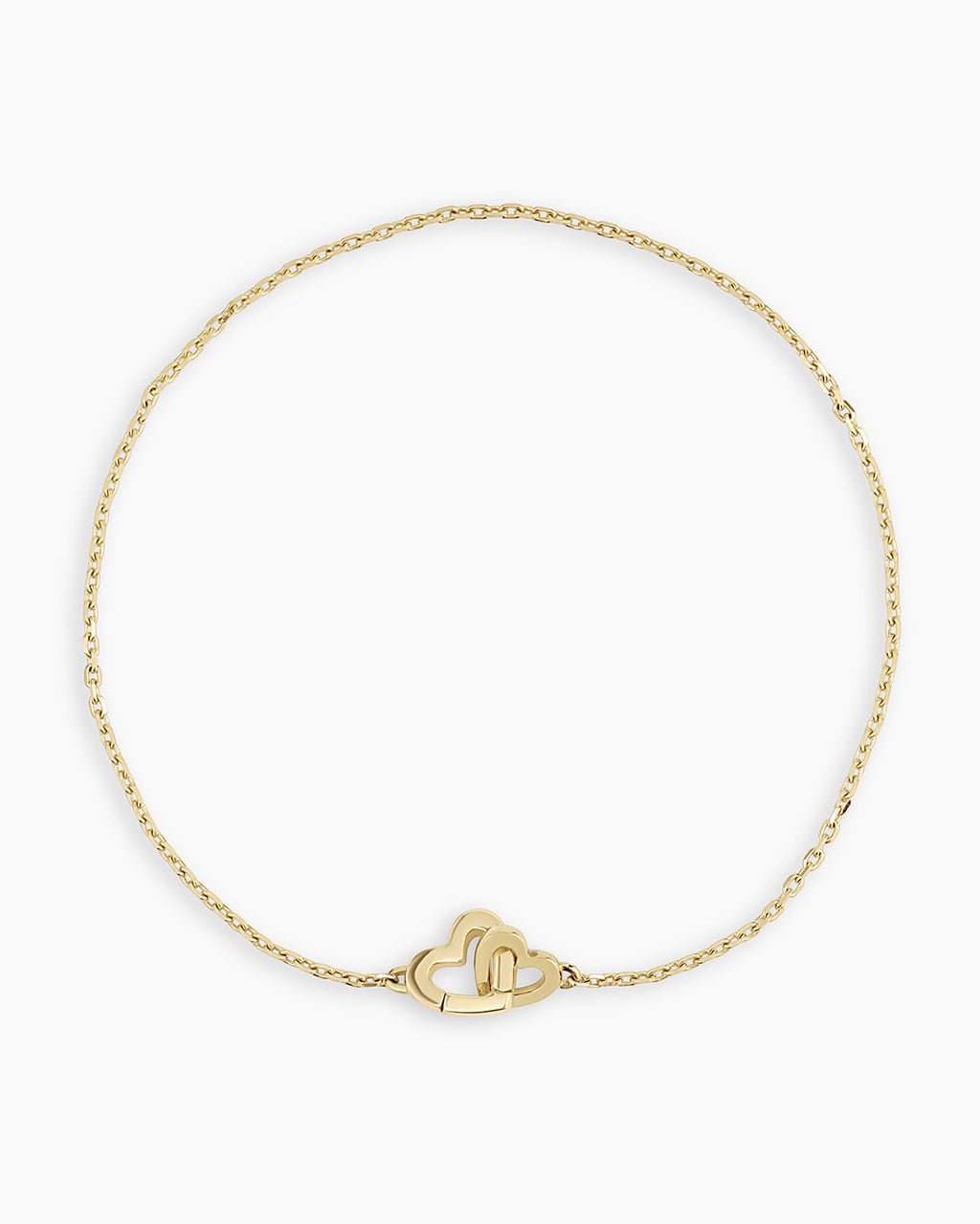 14K Gold Parker Heart Bracelet || option::14K Solid Gold, 6.5 in.