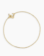 14K Gold Parker Heart Bracelet || option::14K Solid Gold, 6.5 in.