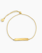 Gold engravable bracelet || option::18K Gold Plated