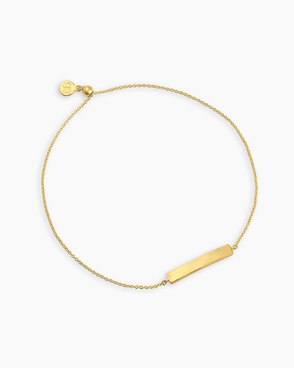 Gold engravable bracelet || option::18K Gold Plated