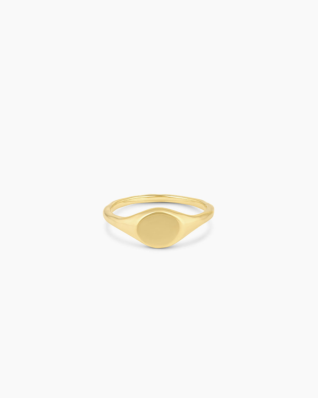 Gold engravable signet ring || option::18K Gold Plated