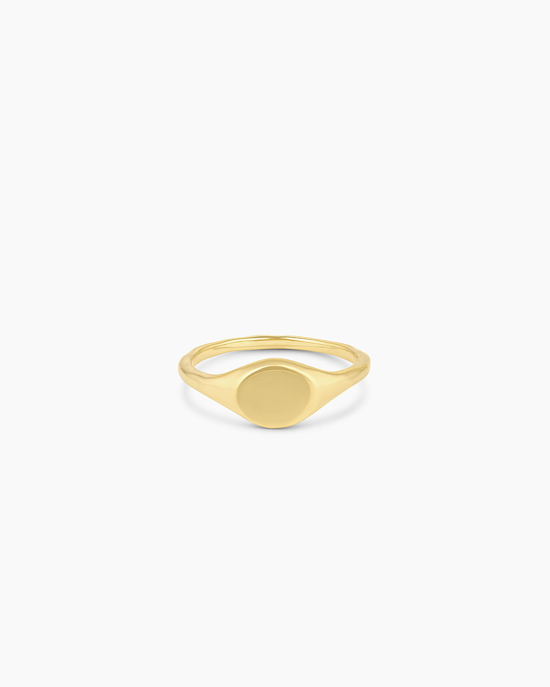 Gold engravable signet ring || option::18K Gold Plated