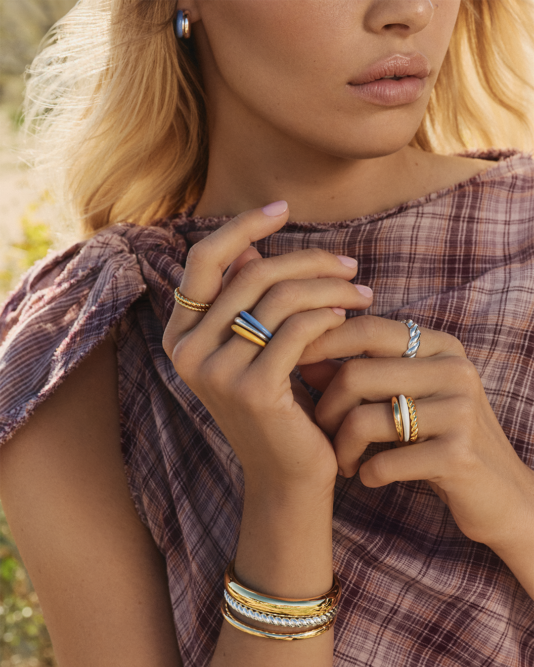 Lou Stacking Ring || option::18K Gold Plated