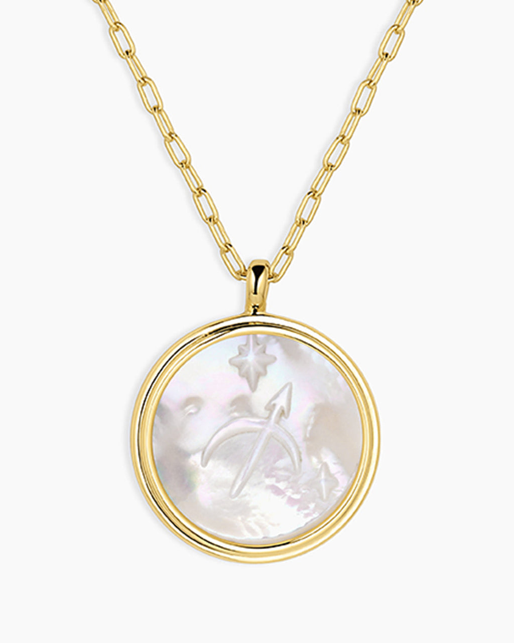 Zodiac Necklace || option::18K Gold Plated, Sagittarius