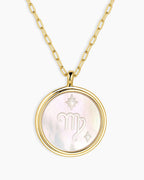 Zodiac Necklace || option::18K Gold Plated, Virgo