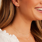 Floating Diamond Huggies || option::18K Solid Gold
