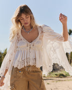 Paisley Bandana Knot Necklace || option::Silver Plated, Chambray