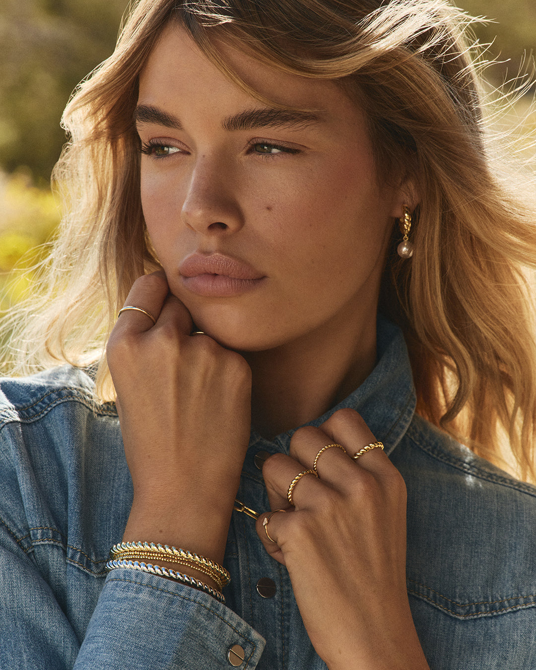 Crew Mixed Cuff || option::18K Gold & Silver Plated