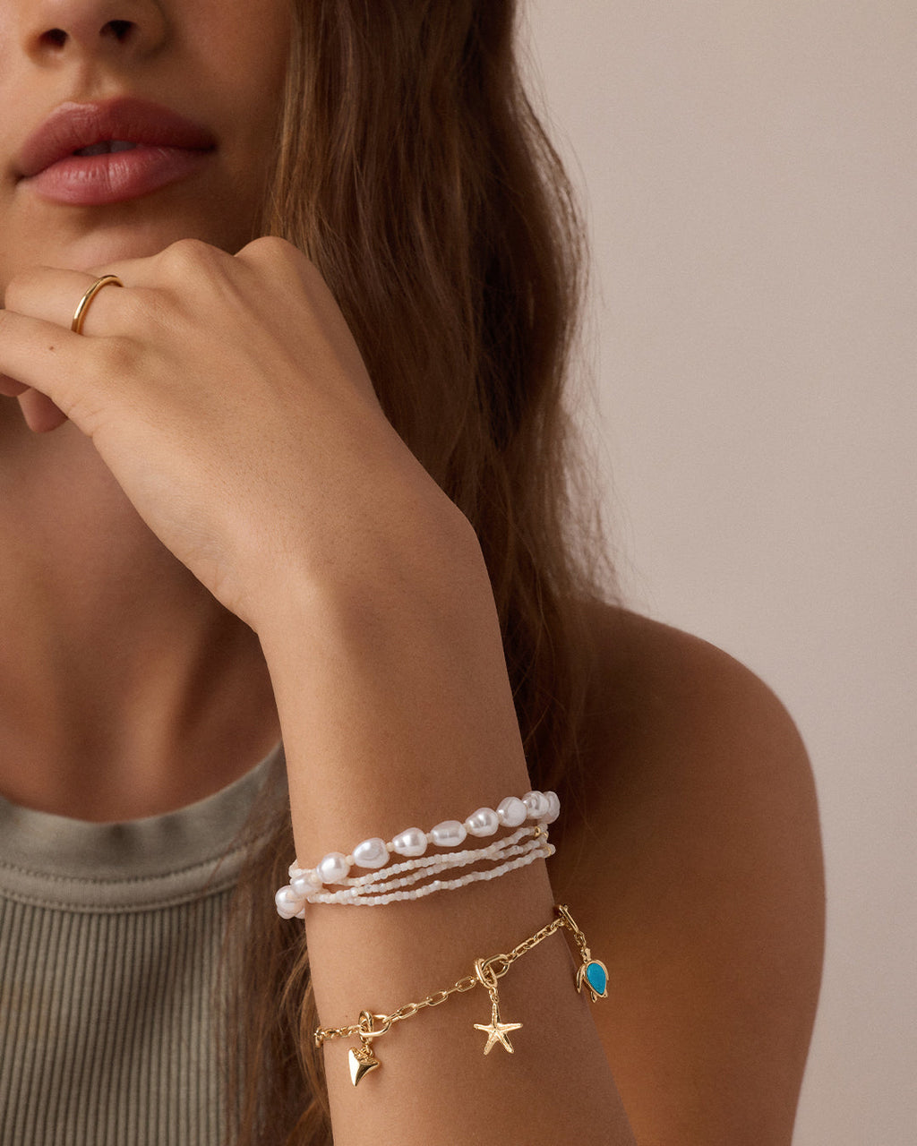 Shark Tooth Parker Charm || option::18K Gold Plated